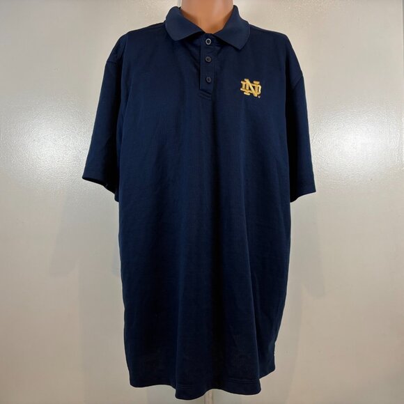 Adidas Notre Dame Polo Shirt Mens Size 2XL Fighting Irish Performance College - Picture 2 of 5